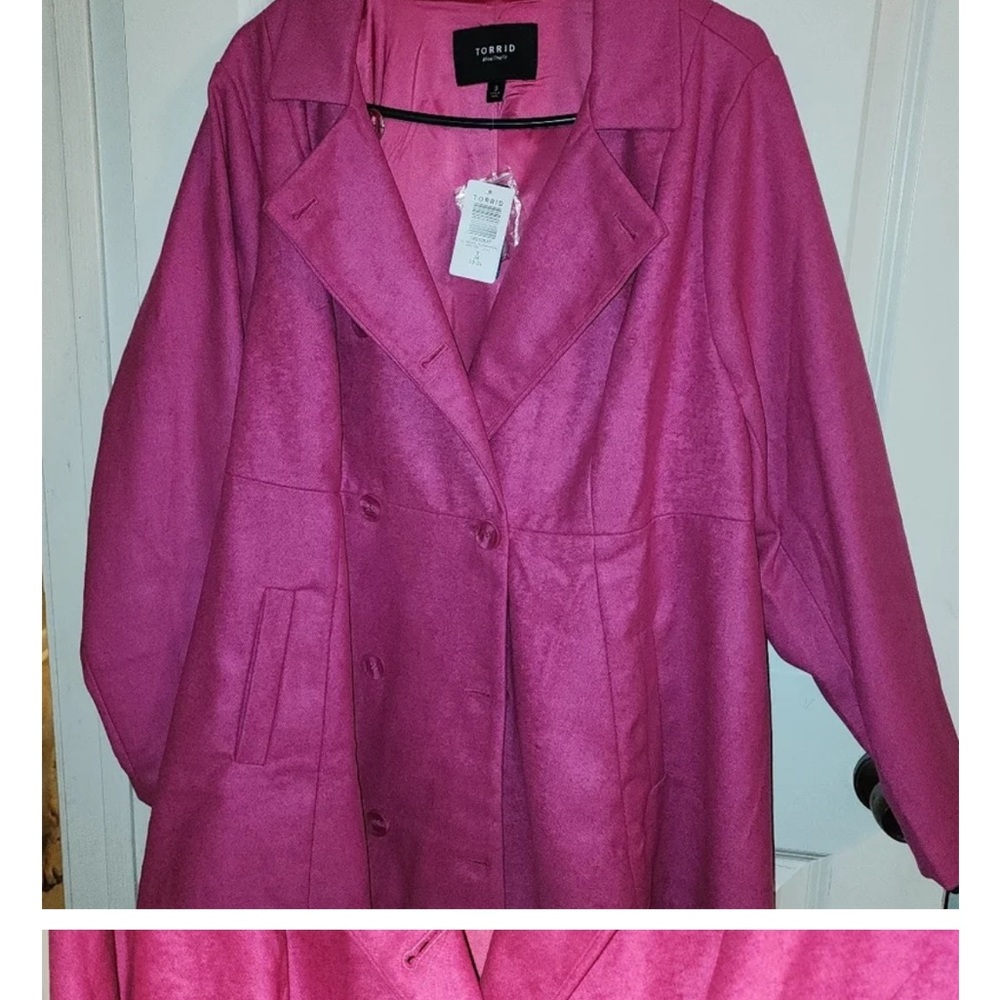 Torrid pink peacoat NWT 3x